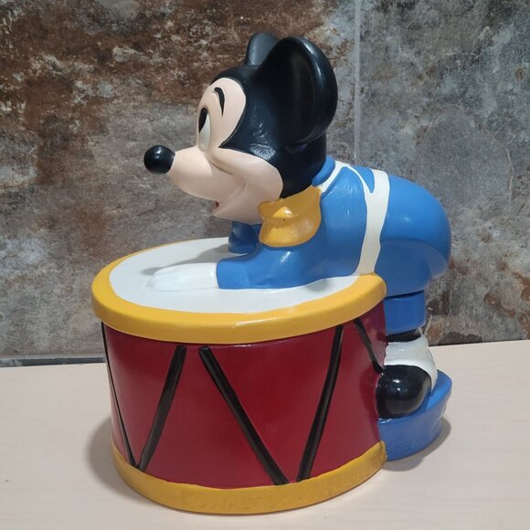 Mickey Mouse Cookie Jar Drum Walt Disney Productions S 869 - Picture 4 of 11